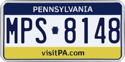 PA license plate MPS8148