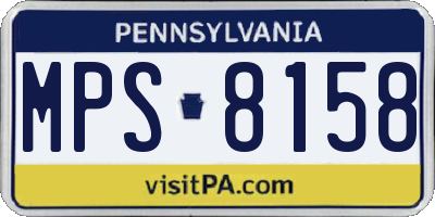 PA license plate MPS8158