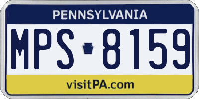 PA license plate MPS8159