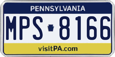 PA license plate MPS8166