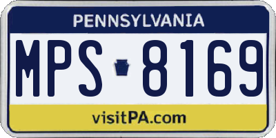 PA license plate MPS8169