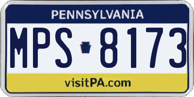 PA license plate MPS8173