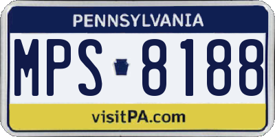 PA license plate MPS8188