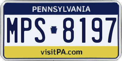 PA license plate MPS8197