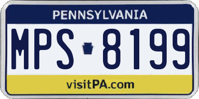 PA license plate MPS8199