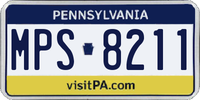 PA license plate MPS8211