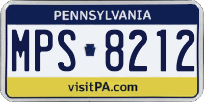 PA license plate MPS8212