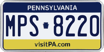 PA license plate MPS8220