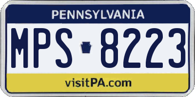 PA license plate MPS8223