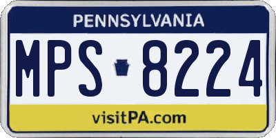 PA license plate MPS8224