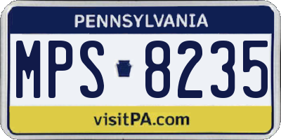 PA license plate MPS8235