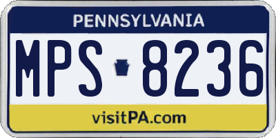 PA license plate MPS8236