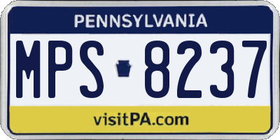 PA license plate MPS8237