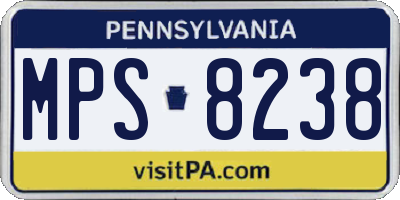 PA license plate MPS8238