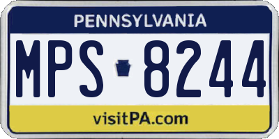 PA license plate MPS8244