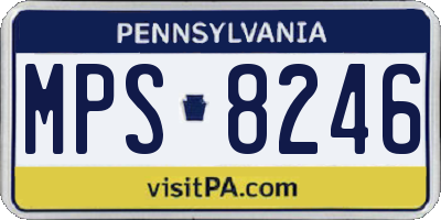 PA license plate MPS8246