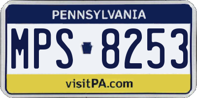 PA license plate MPS8253