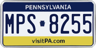 PA license plate MPS8255
