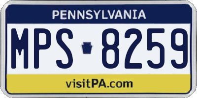 PA license plate MPS8259