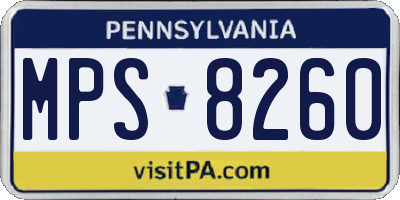 PA license plate MPS8260