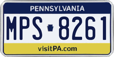 PA license plate MPS8261