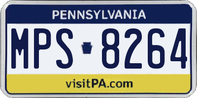 PA license plate MPS8264