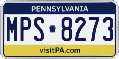 PA license plate MPS8273