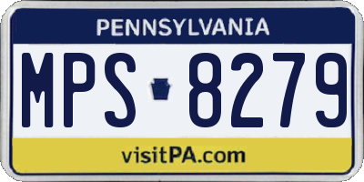 PA license plate MPS8279