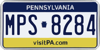 PA license plate MPS8284