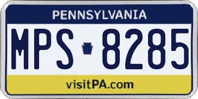 PA license plate MPS8285