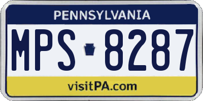 PA license plate MPS8287