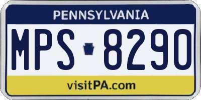 PA license plate MPS8290
