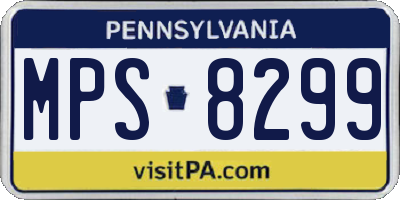 PA license plate MPS8299