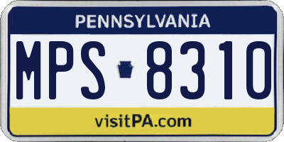 PA license plate MPS8310