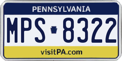 PA license plate MPS8322