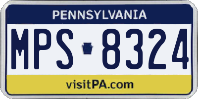 PA license plate MPS8324