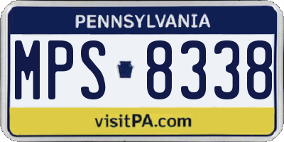 PA license plate MPS8338