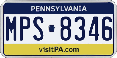 PA license plate MPS8346