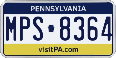 PA license plate MPS8364