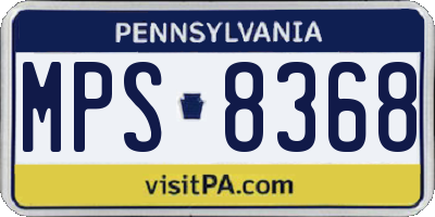 PA license plate MPS8368