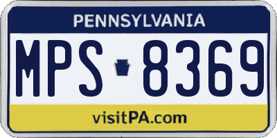 PA license plate MPS8369