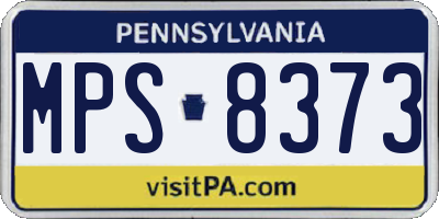 PA license plate MPS8373
