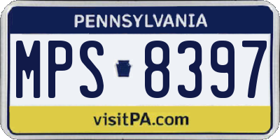 PA license plate MPS8397