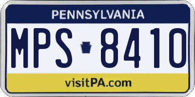 PA license plate MPS8410