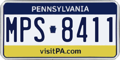 PA license plate MPS8411