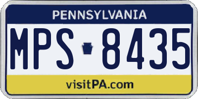 PA license plate MPS8435