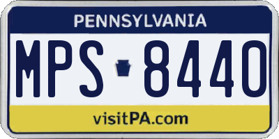 PA license plate MPS8440