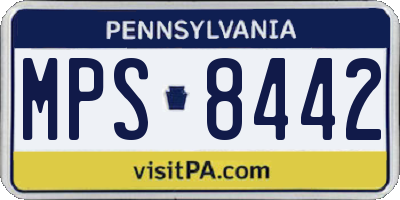 PA license plate MPS8442