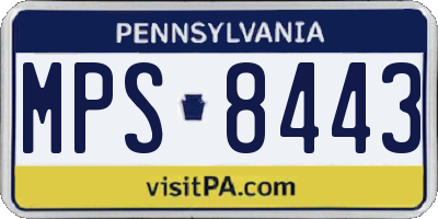 PA license plate MPS8443