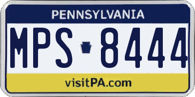 PA license plate MPS8444